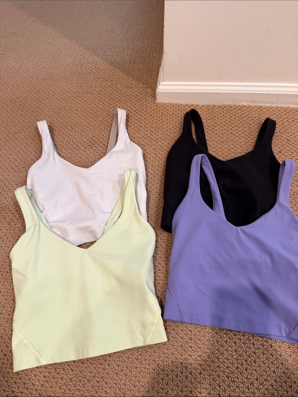 lululemon athletica Align V‑Neck Tank Tops — White, Black, Lavender, Light Yello